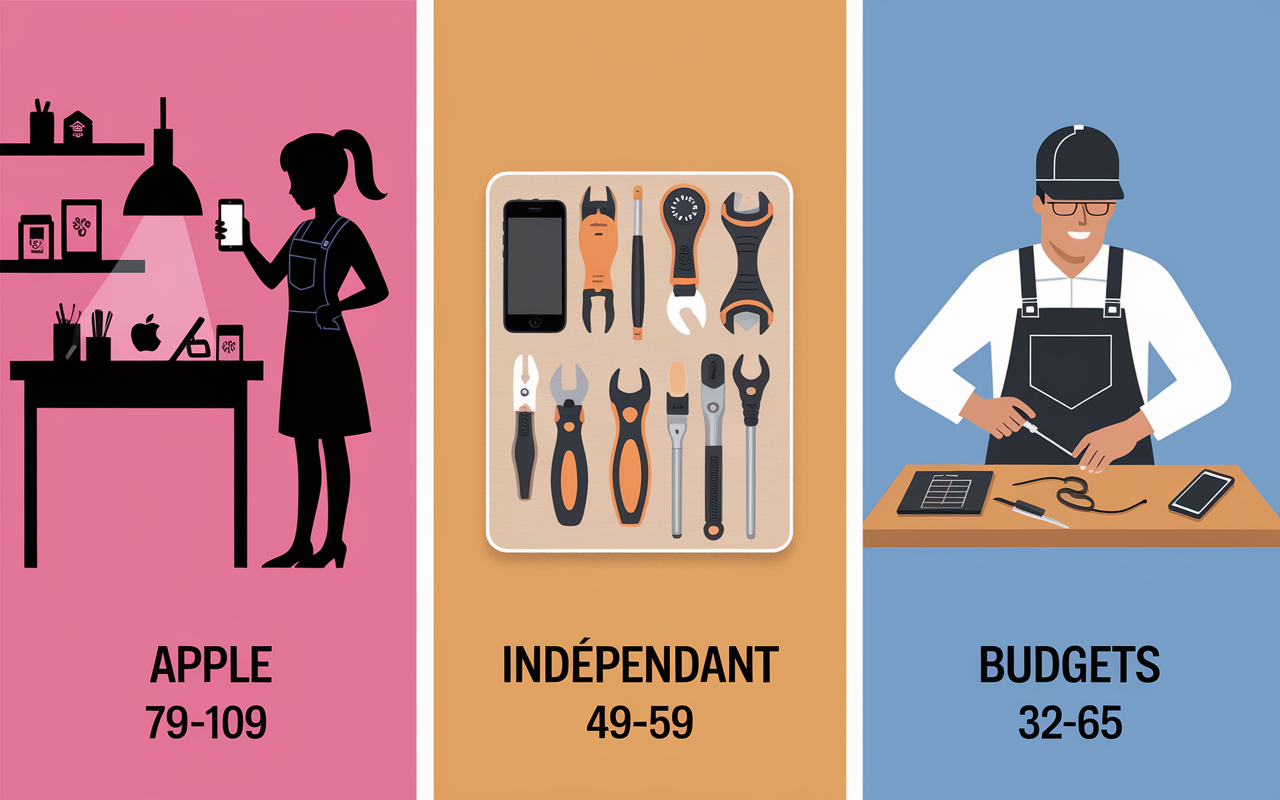 options changement batterie iphone apple diy reparateur