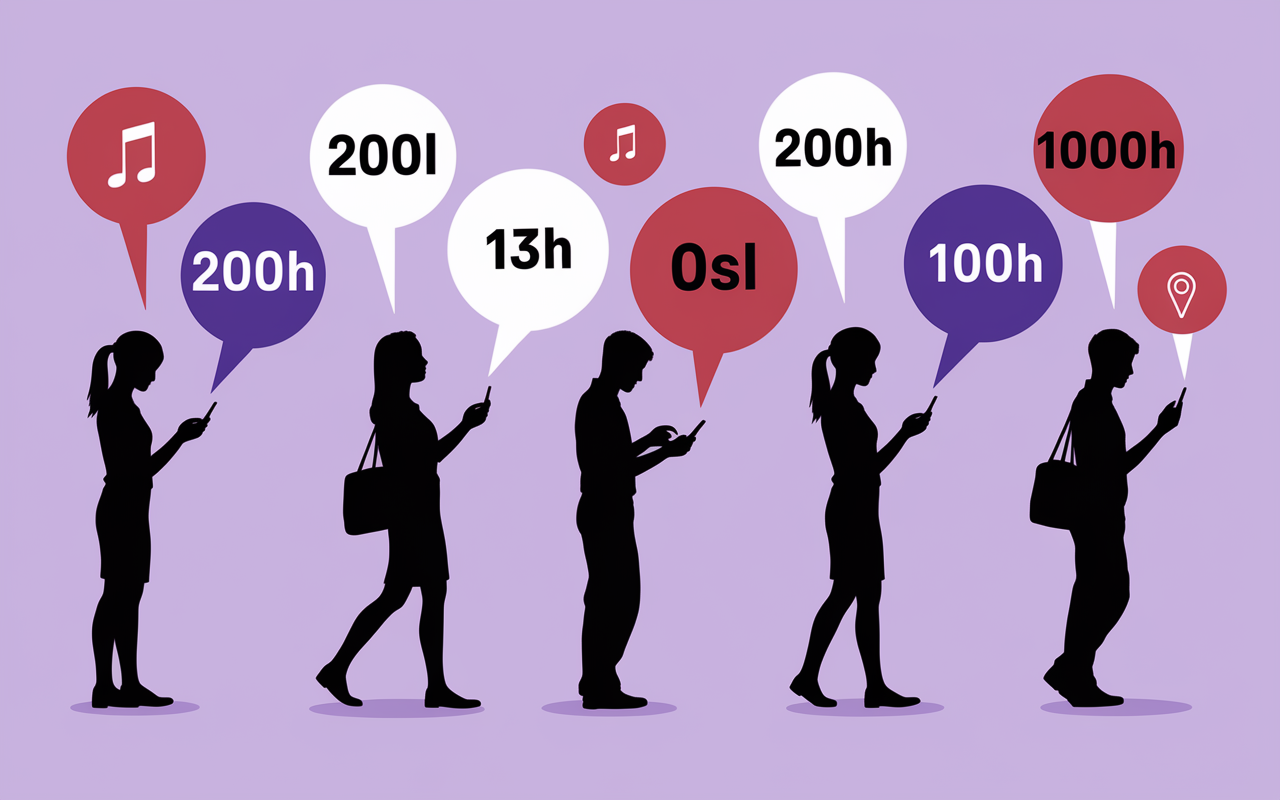 infographie heures internet mobile par usage