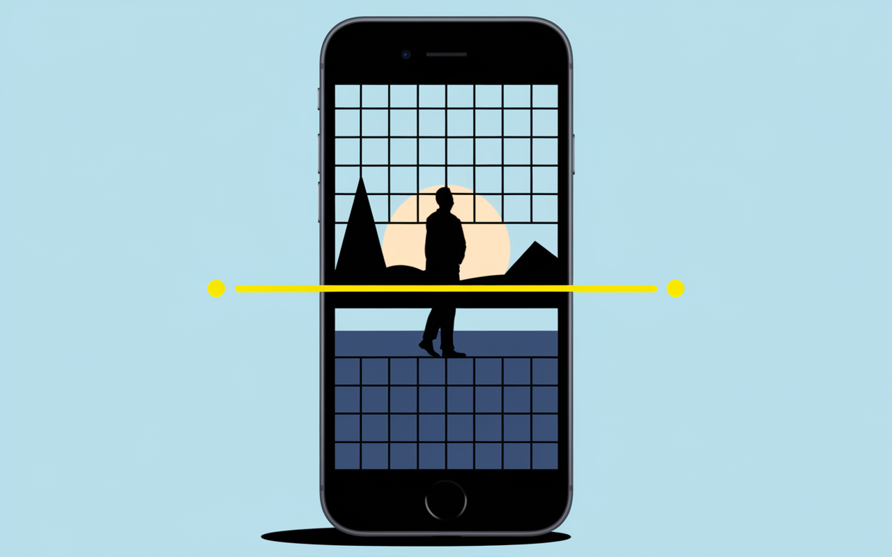 Astuces photo iPhone grille niveau cadrage
