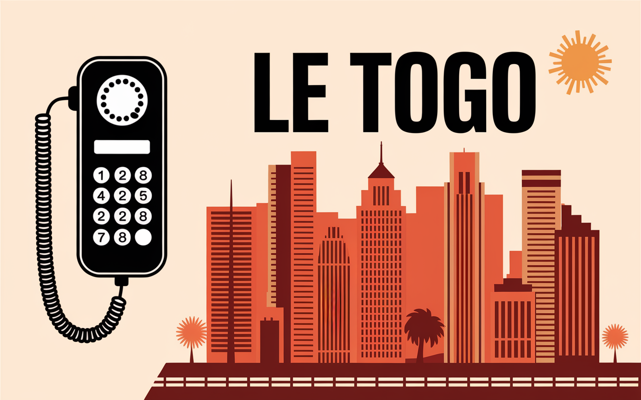 carte Afrique de l’Ouest indicatif 228 Togo