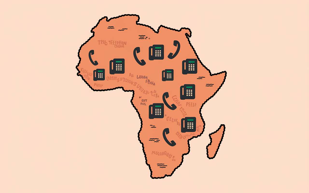 telephone prefixe +225 cote d'ivoire carte simplifiee