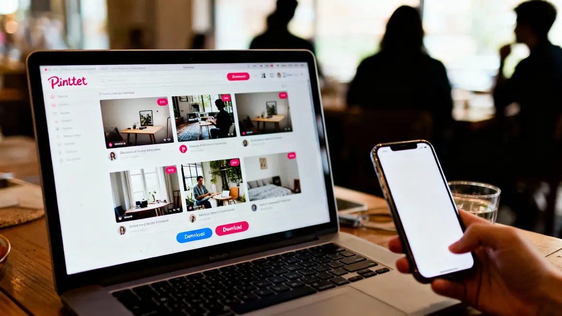 Interface pinterest epingler video sans telechargement