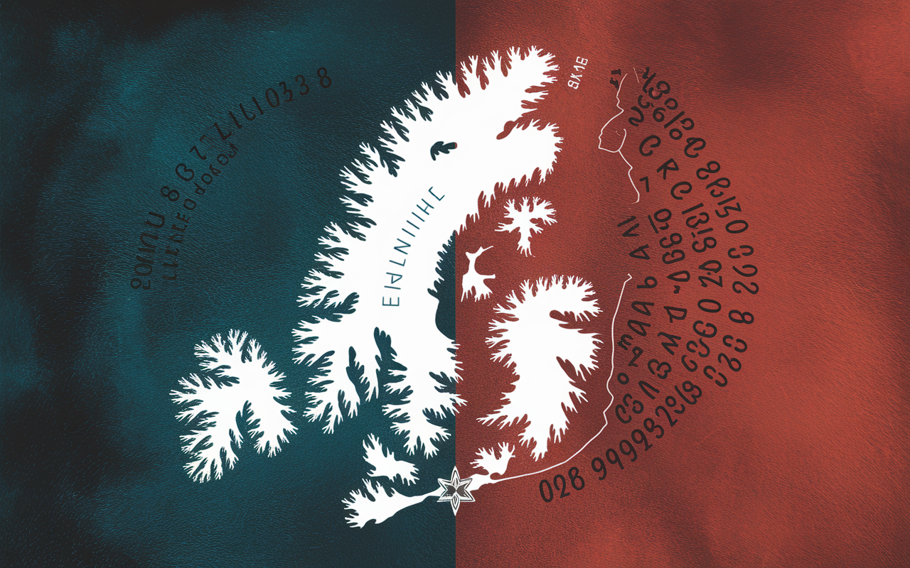 Carte Scandinavie indicatif 0046 Suede