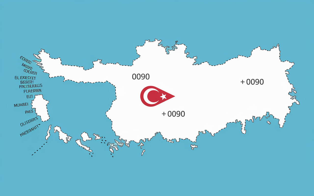 carte turquie indicatif 0090 pays