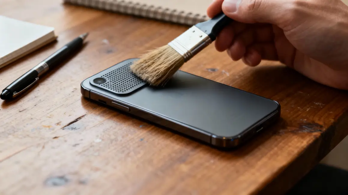 nettoyer recepteur iPhone pinceau