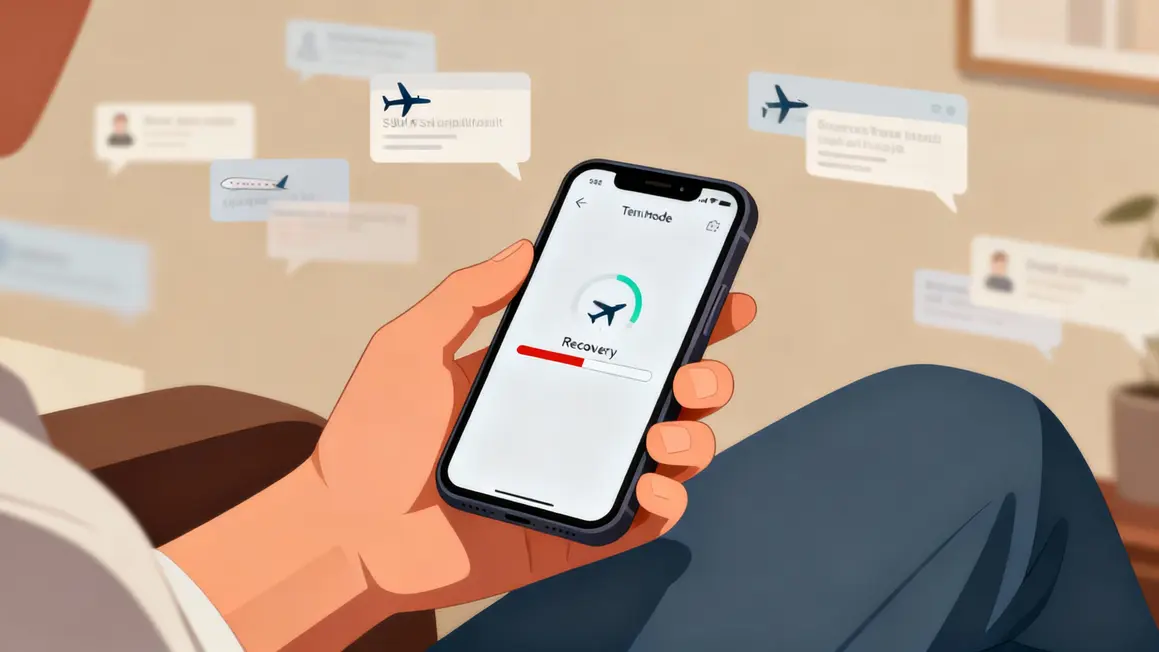 Main mode avion récupération SMS effacés Android