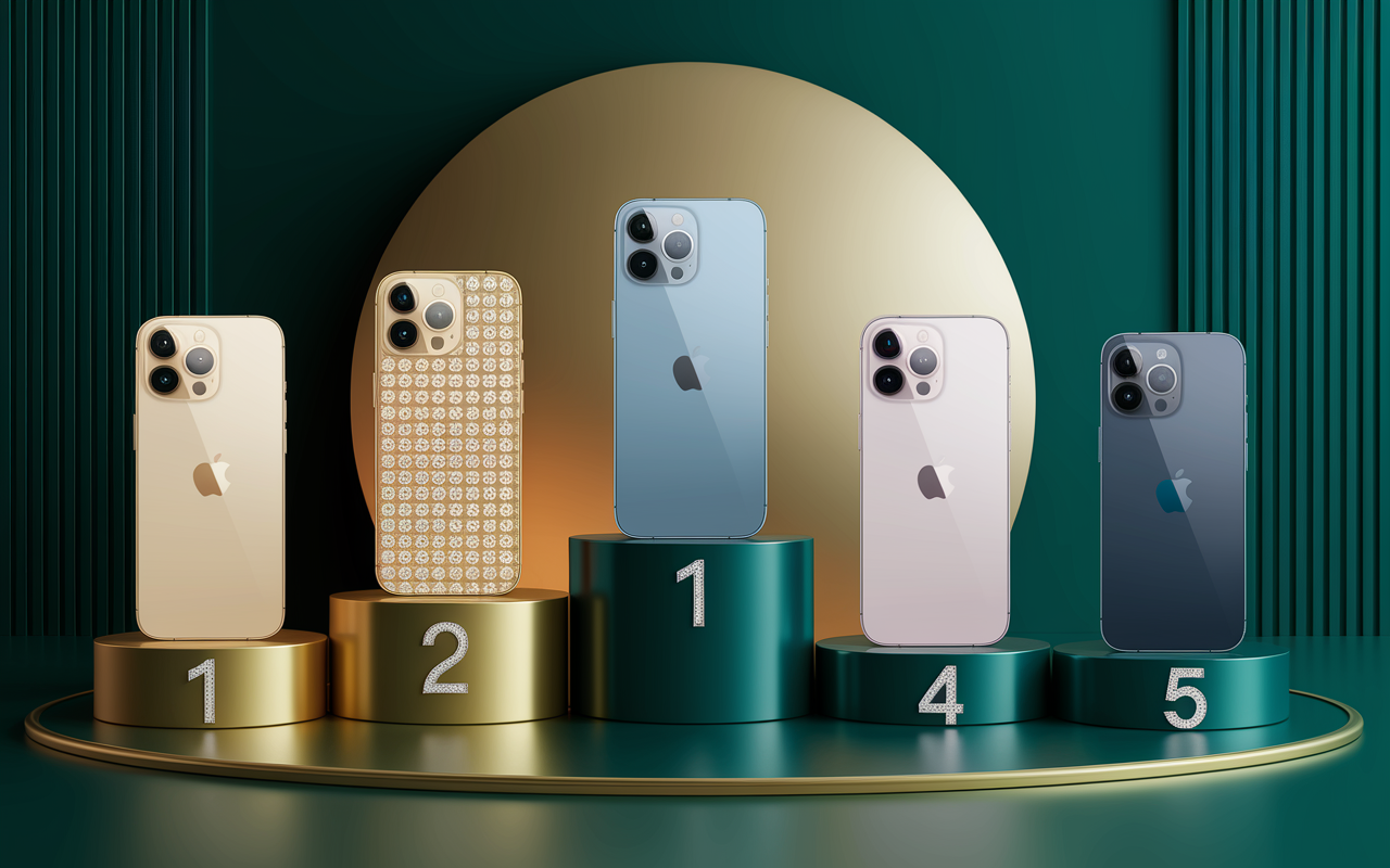 classement top 5 smartphones luxe or diamant prix 2026