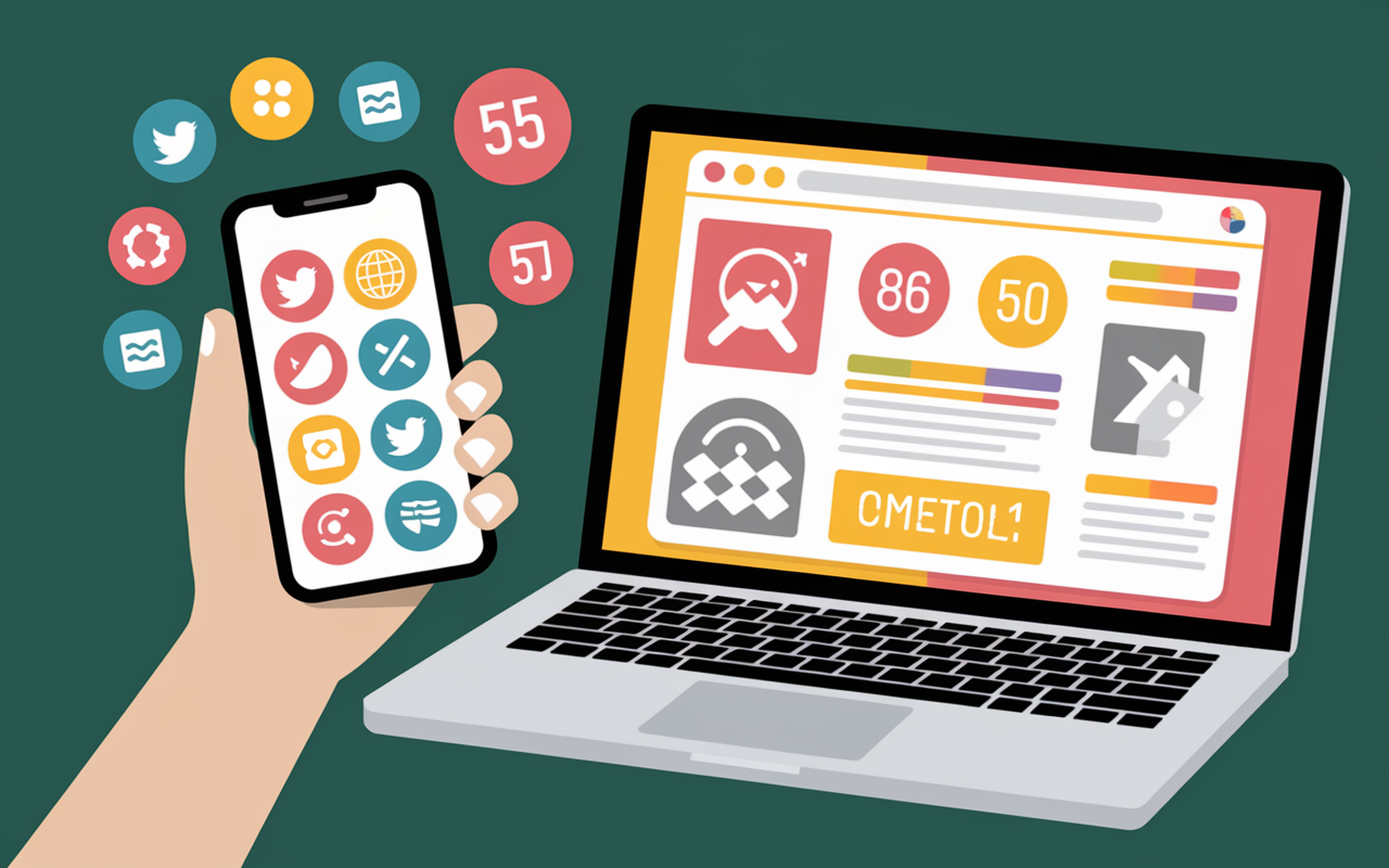 blog and instagram main smartphone statistiques