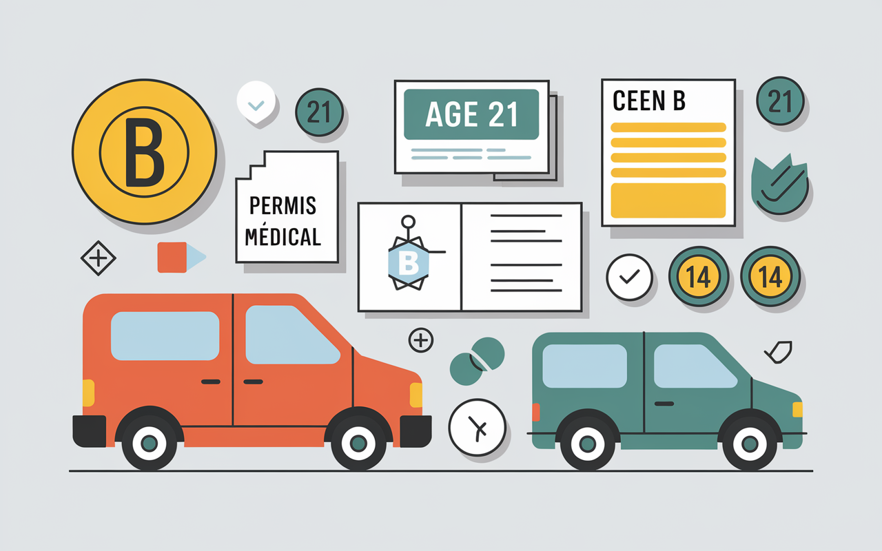 carte vtc bvtc checklist permis age medical