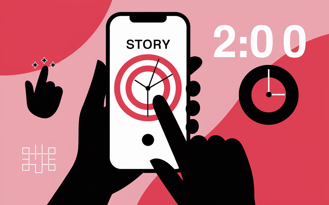 comment supprimer une story instagram minuteur digital main