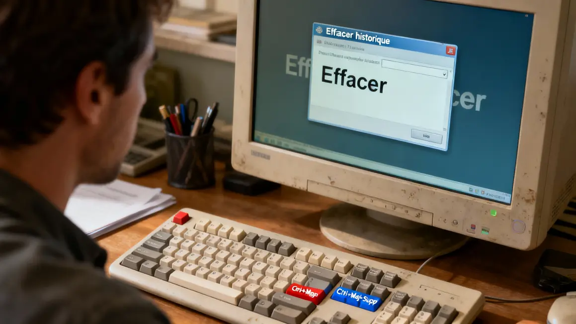 Clavier raccourci effacer historique Google