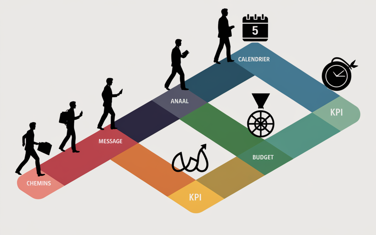 Image plan de communication symboles chemin segments
