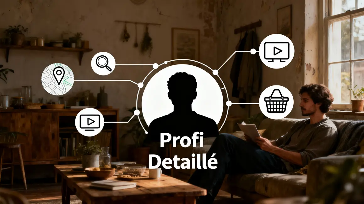 Schéma collecte données Google profil utilisateur