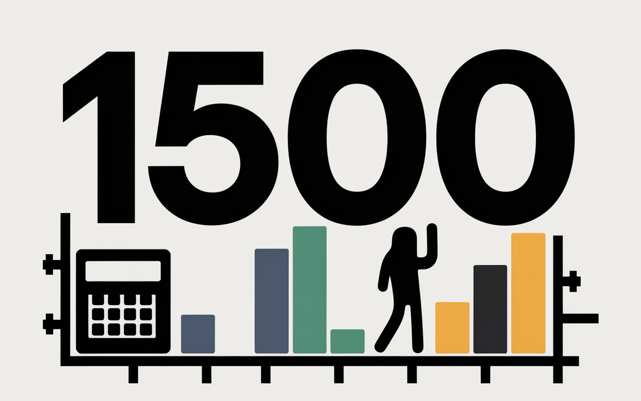 tableau chômage salaire 1500 net chiffres stylisés