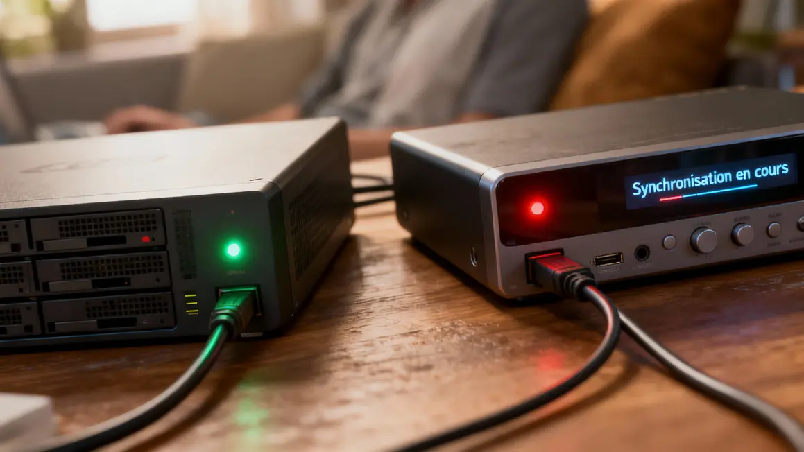 Player et Server Freebox LED verte rouge