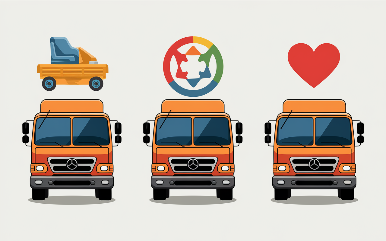 Trois camions télécommandés jouet loisir passion
