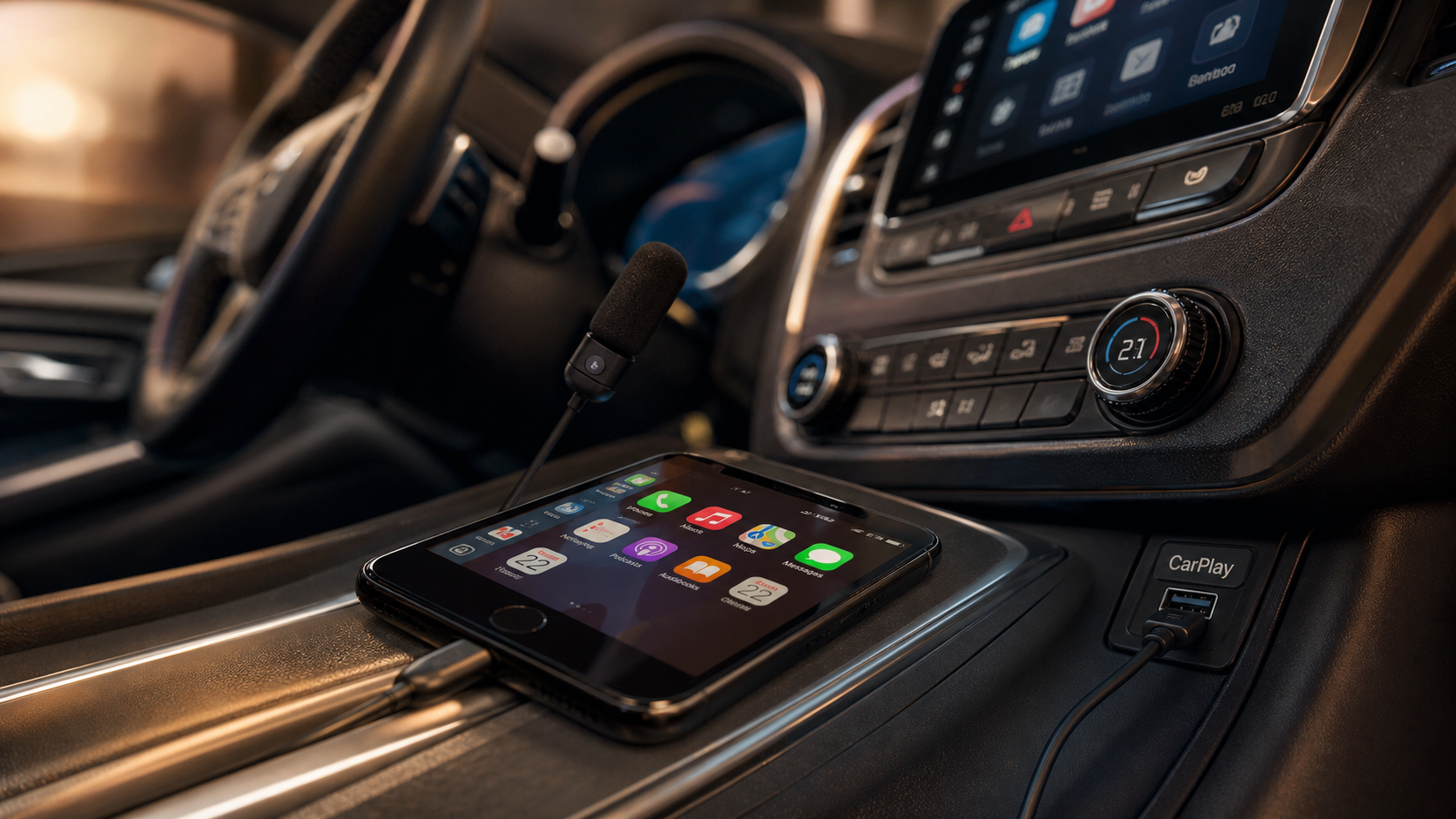 Comment mettre le CarPlay : iPhone connecté en USB dans la voiture