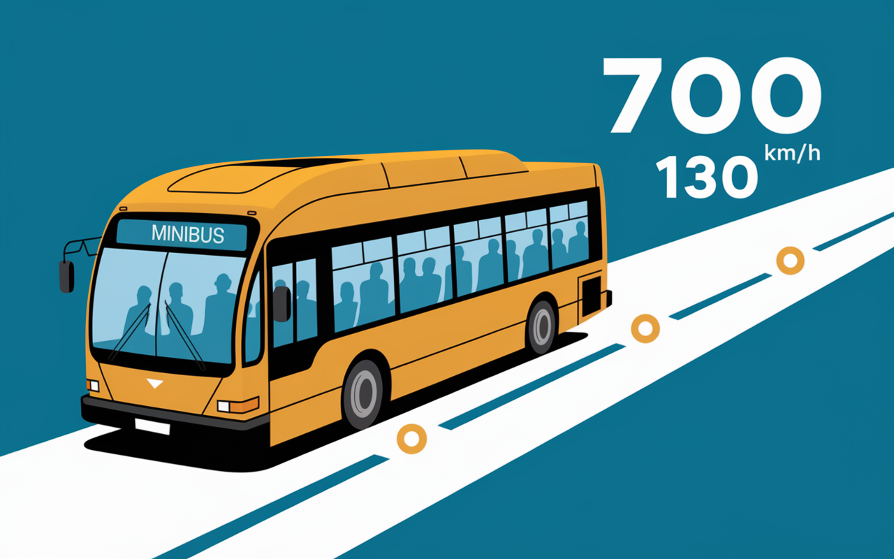 Minibus conduite autonome sur route