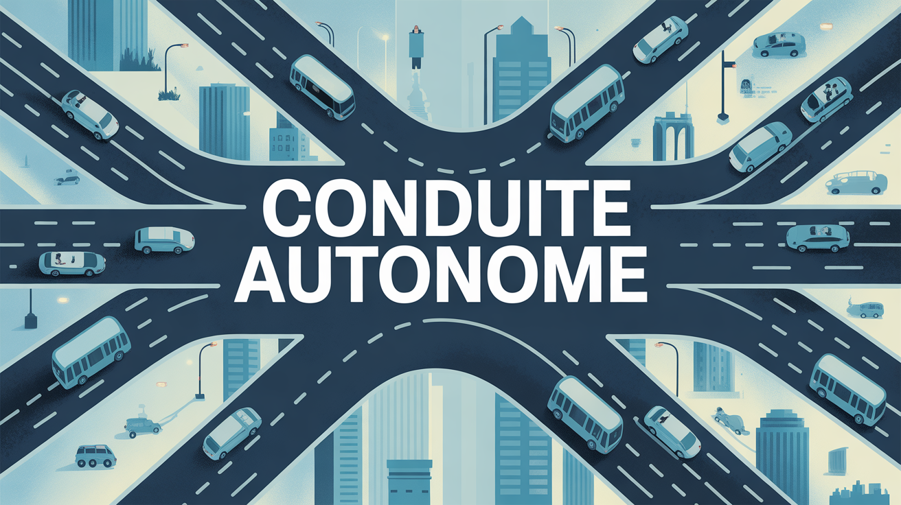 Vue urbaine de conduite autonome