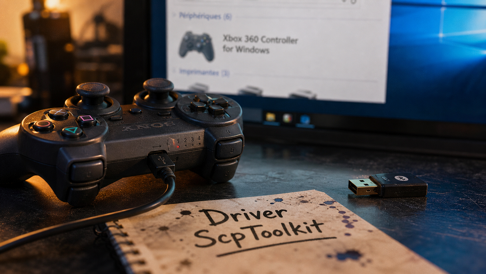 Manette PS3 et PC : configuration Driver ScpToolkit sans bug