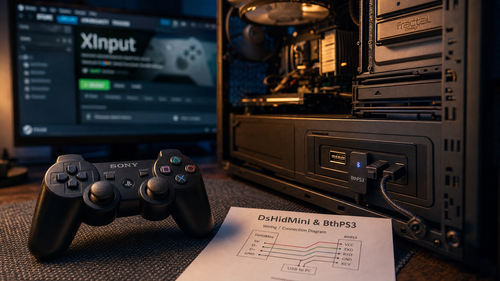 Manette ps3 sur pc windows 11 : installation sans erreur sur bureau Windows 11
