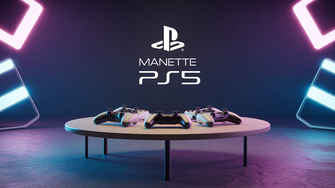 meilleur manette ps5 sur table ambiance gaming