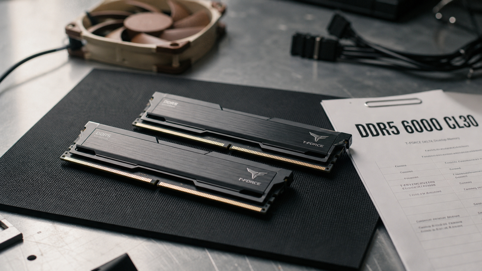 Meilleur RAM DDR5 6000 MHz CL30, barrettes DDR5 sur établi