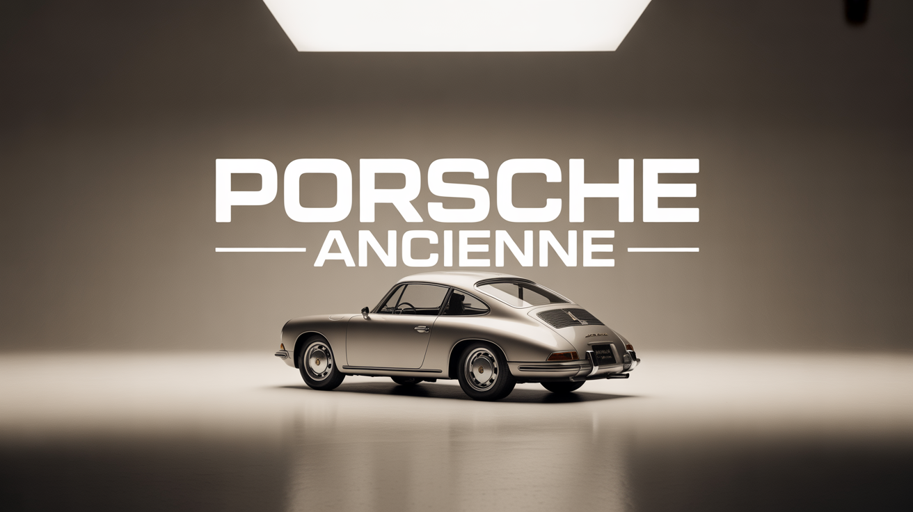 vue stylisee porsche ancienne vintage