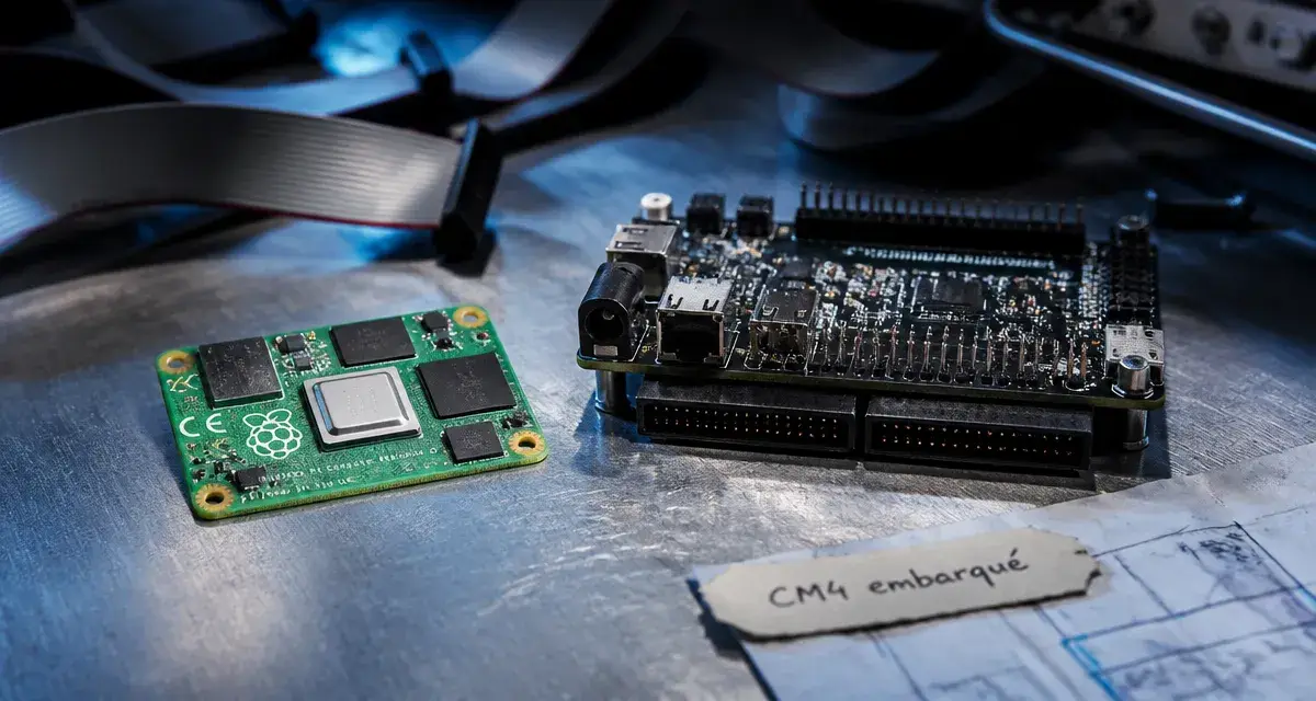 Photo Raspberry Pi cm4 pour systèmes embarqués sur mesure