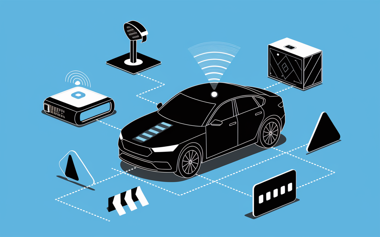 schema vehicule sans conducteur capteurs