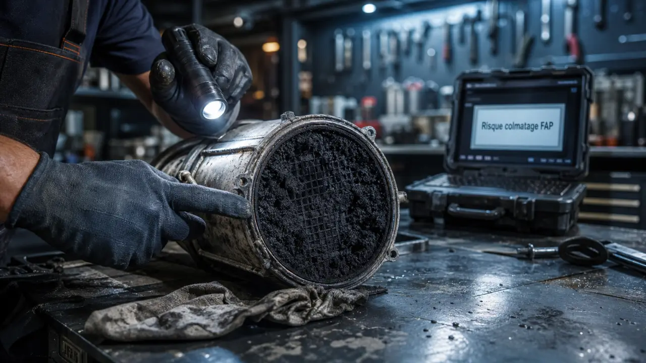 Colmatage filtre a particule : FAP bouché, risque à 550°C et 3000 tr/min