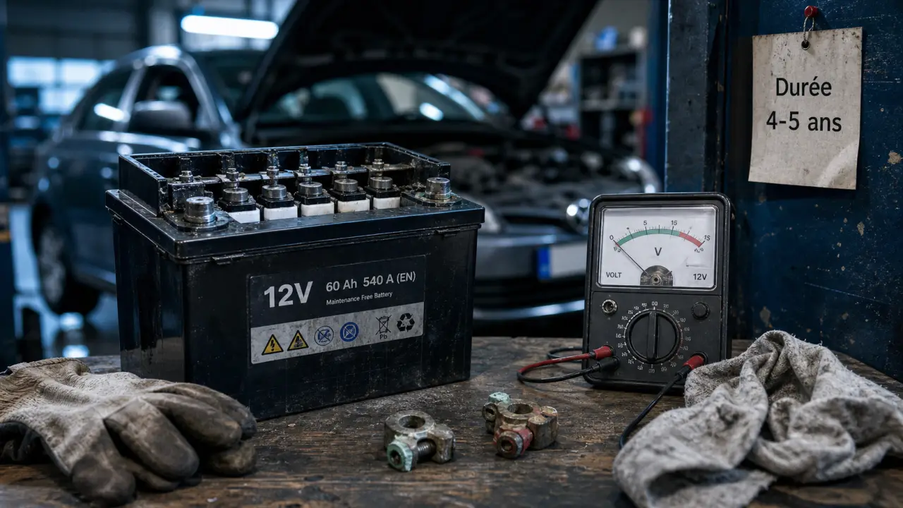 Durée de vie batterie voiture 4 à 5 ans : test tension sur batterie 12 V