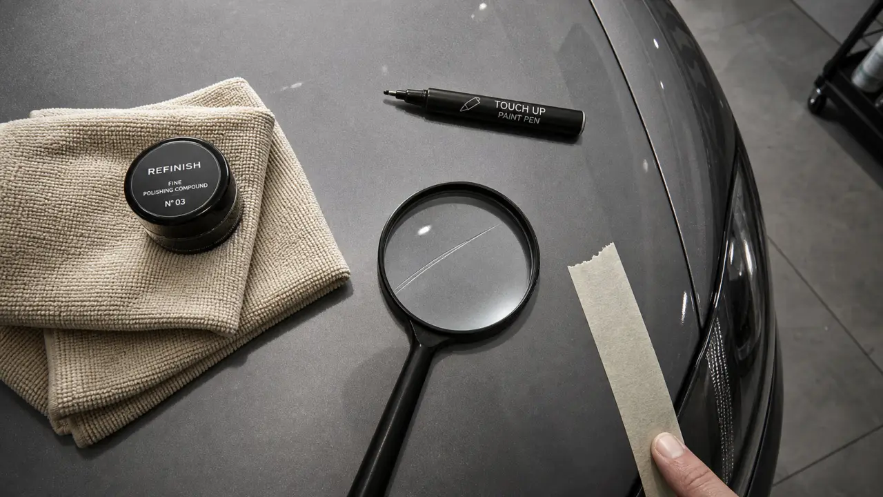 Enlever une rayure sur voiture : test ongle, polish ou retouche