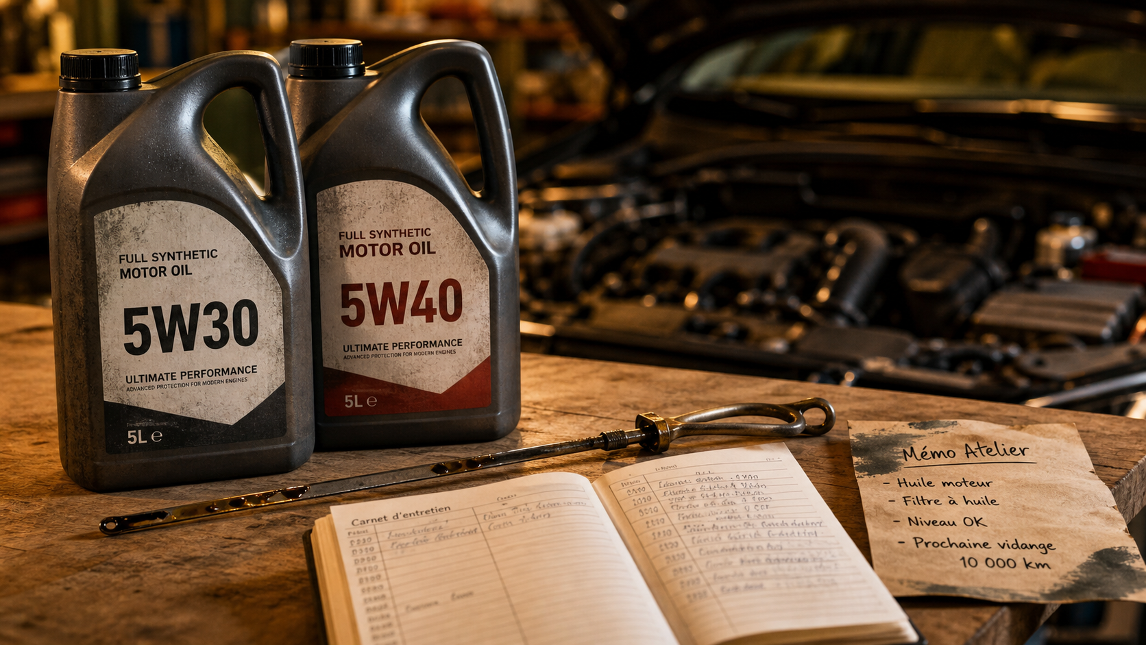 Huile 5w40 ou 5w30 : bidons et moteur, FAP et viscosité à chaud
