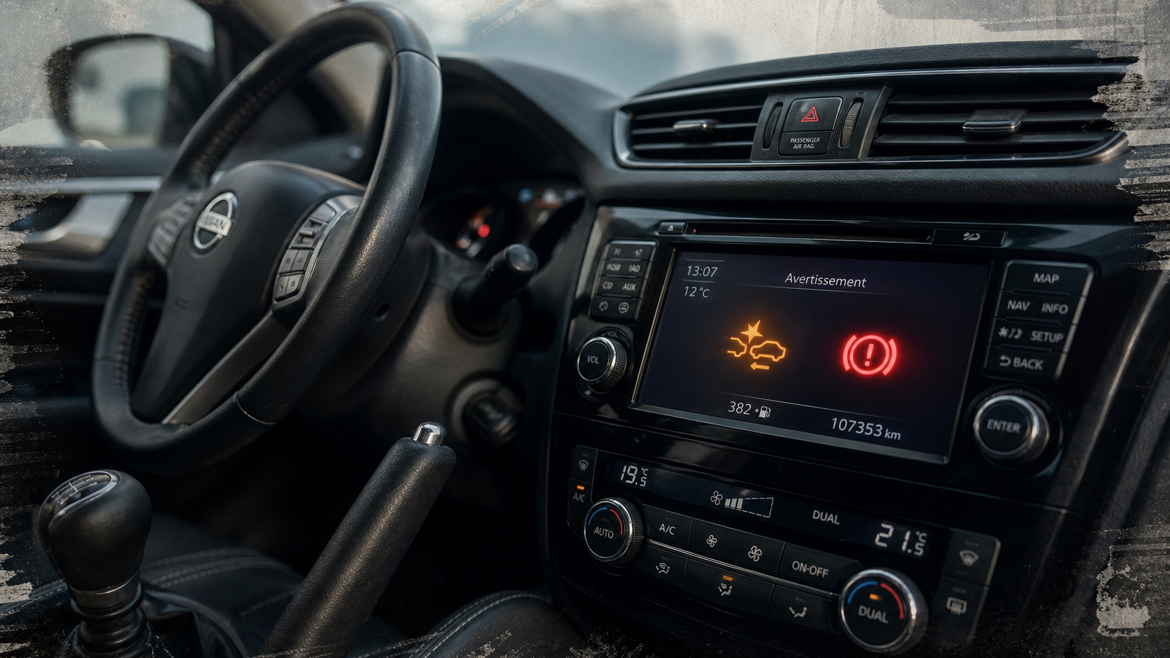 Signification voyant tableau de bord Nissan Qashqai rouge et orange