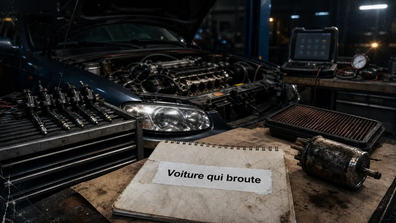Voiture broute : contrôle allumage, carburant et air (filtre) dans le moteur