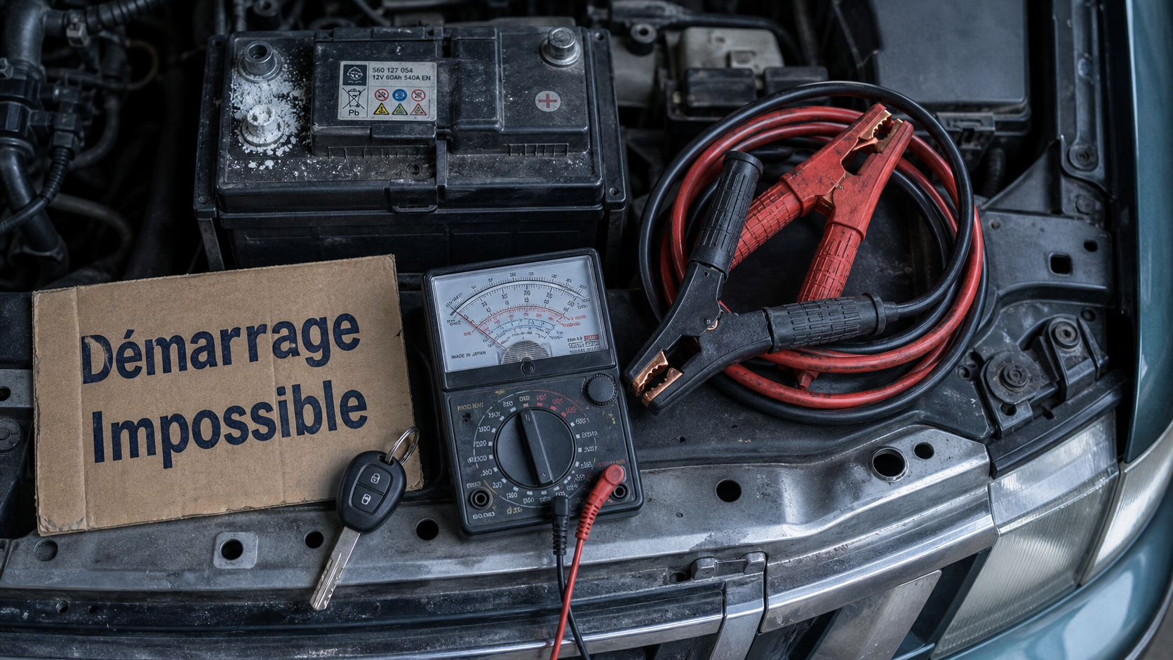 Voiture ne démarre pas mais radio fonctionne : batterie faible, cosses à vérifier