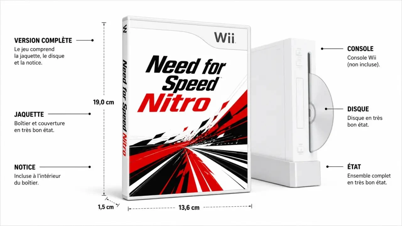 Need for speed wi : visuel éditorial pour identifier Need for Speed Nitro sur Wii