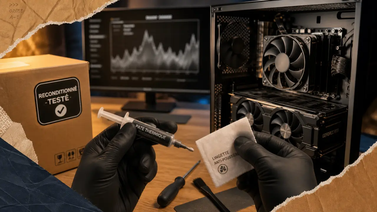 PC gaming Back Market reconditionné testé, nettoyage et pâte thermique