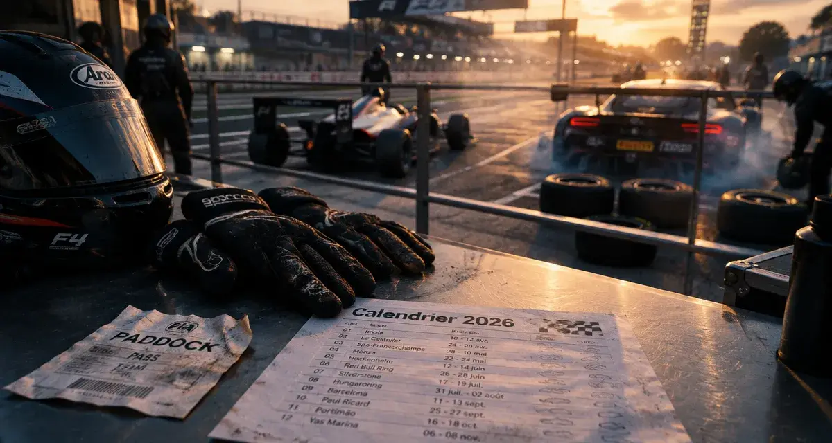 Course automobile france 2026, planning septembre au paddock
