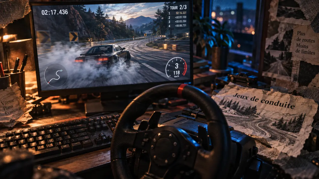Jeux de conduite automobile en ligne : course et monde ouvert sur PC